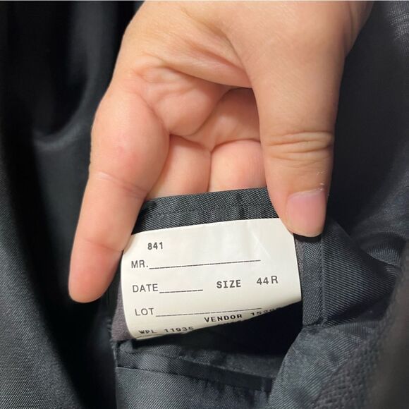 Stafford Blazer Men’s 44R Gray Wool Blend Sport Coat Suit Jacket Metal 2 Button - Picture 13 of 15